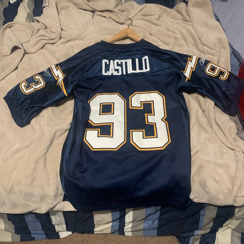 Blue chargers Castillo jersey